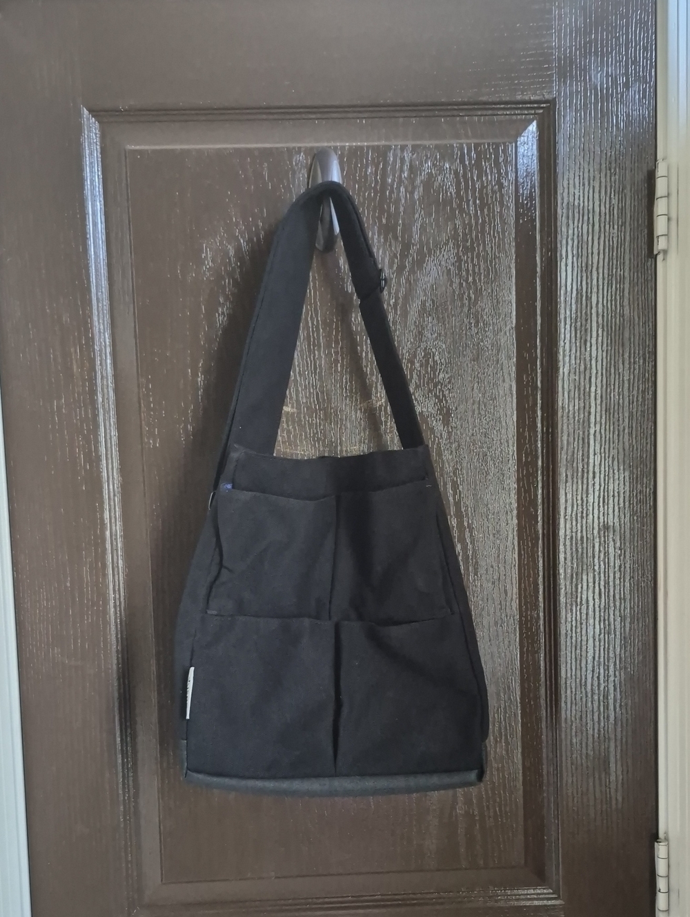 Black Women's Shoulder Bag -  Canvas Tote Nwot